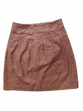 LOFT Mauve Brown Polka Dot Mini Skirt